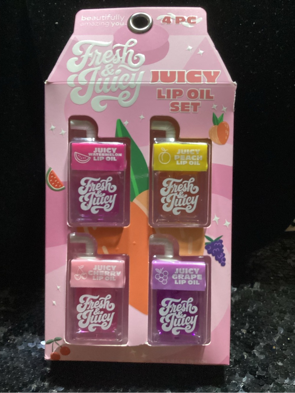 Pink Lip Oil Set – 4-Pack